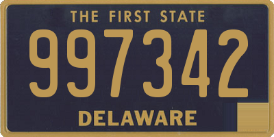 DE license plate 997342