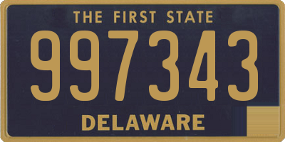 DE license plate 997343