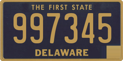 DE license plate 997345