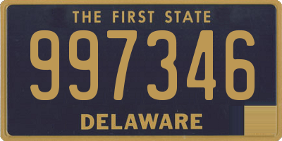 DE license plate 997346