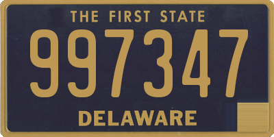 DE license plate 997347