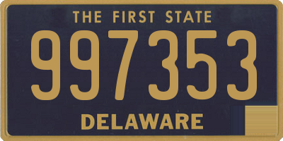 DE license plate 997353