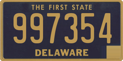 DE license plate 997354