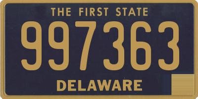 DE license plate 997363