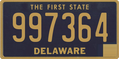 DE license plate 997364