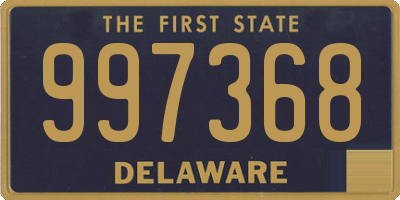 DE license plate 997368