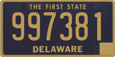 DE license plate 997381