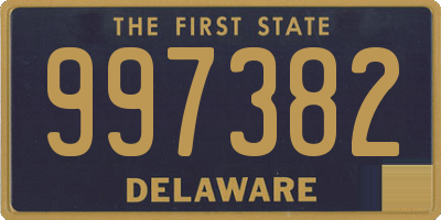 DE license plate 997382