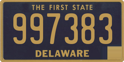 DE license plate 997383