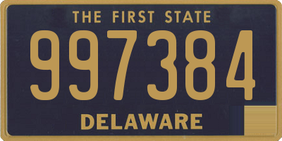 DE license plate 997384