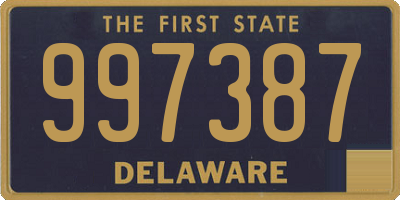 DE license plate 997387