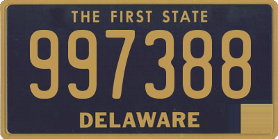 DE license plate 997388