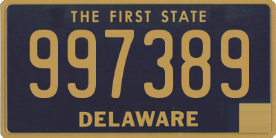 DE license plate 997389