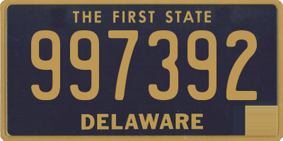 DE license plate 997392