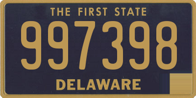 DE license plate 997398