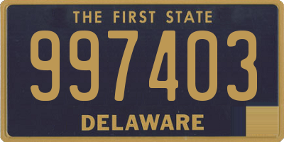 DE license plate 997403