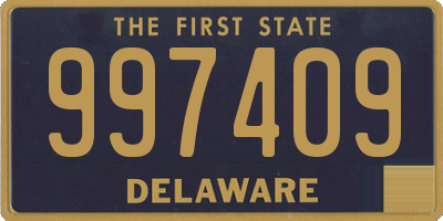 DE license plate 997409