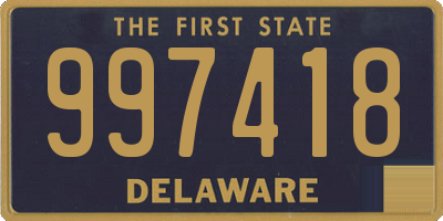 DE license plate 997418