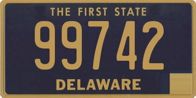 DE license plate 99742