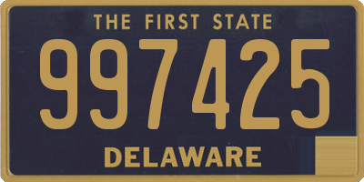 DE license plate 997425