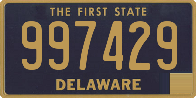 DE license plate 997429