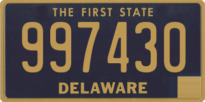 DE license plate 997430