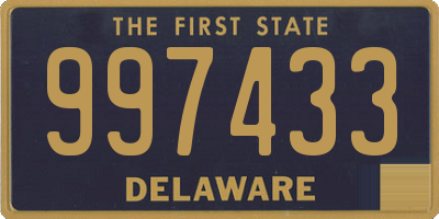 DE license plate 997433