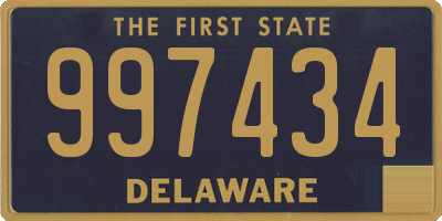 DE license plate 997434