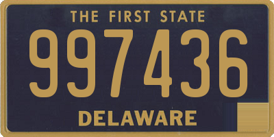 DE license plate 997436
