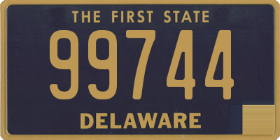 DE license plate 99744