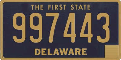 DE license plate 997443