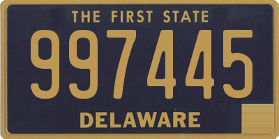 DE license plate 997445