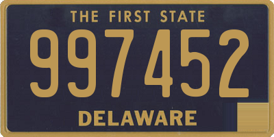 DE license plate 997452