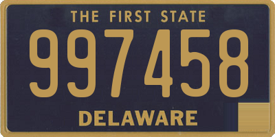 DE license plate 997458