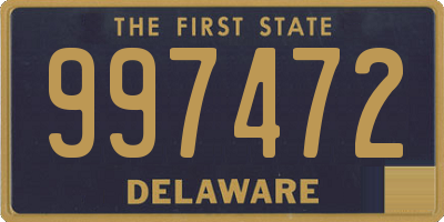 DE license plate 997472