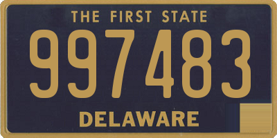 DE license plate 997483