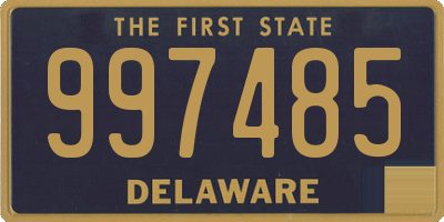 DE license plate 997485