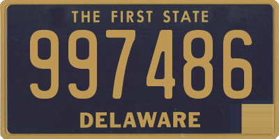 DE license plate 997486