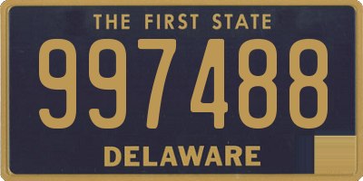 DE license plate 997488