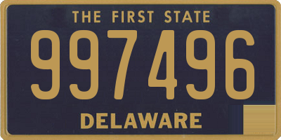 DE license plate 997496