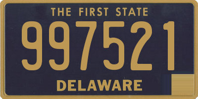 DE license plate 997521