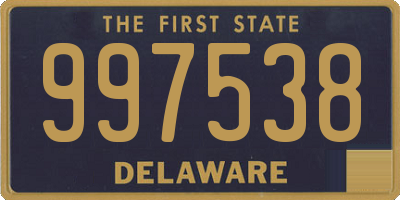 DE license plate 997538