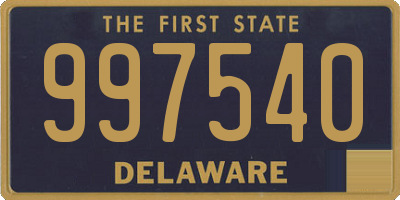 DE license plate 997540