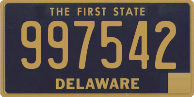 DE license plate 997542