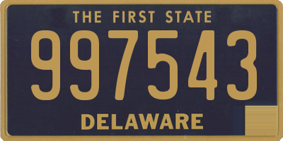 DE license plate 997543