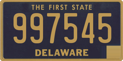 DE license plate 997545