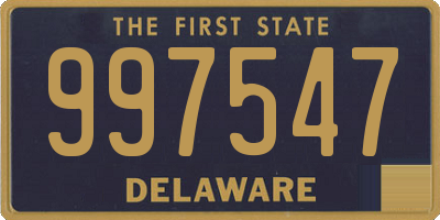 DE license plate 997547