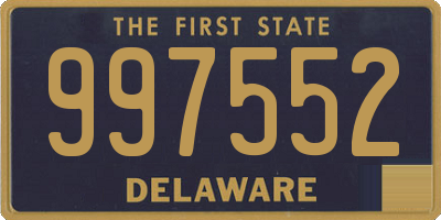 DE license plate 997552