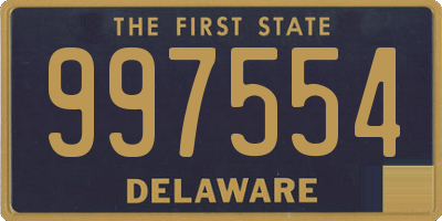 DE license plate 997554