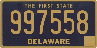 DE license plate 997558